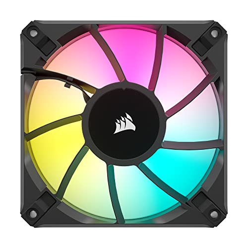 Image of Corsair iCUE AF120 RGB Elite 120mm PWM Fan - Eight RGB LEDs - AirGuide Technology - Fluid Dynamic Bearing - Zero RPM Fan Mode - CORSAIR iCUE Software Compatible - Black