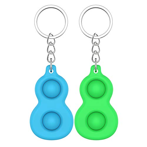 Mini Simple Dimple Sensory Fidget Toy,Autism ADHD Special Needs Stress Reliever Silicone, Push Pop Bubble Keychain Sensory Therapy Toys for Home Classroom Party Favors Office Stress Reliever Toy