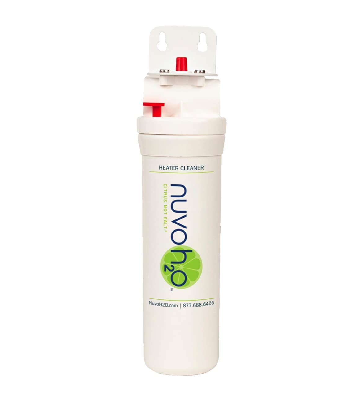 NuvoH2O Water Heater System – Citrus-Based, Salt-Free Water Softener – Prevents Hard Water Scale Buildup, Extends Water Heater Life – Compact, Eco-Friendly