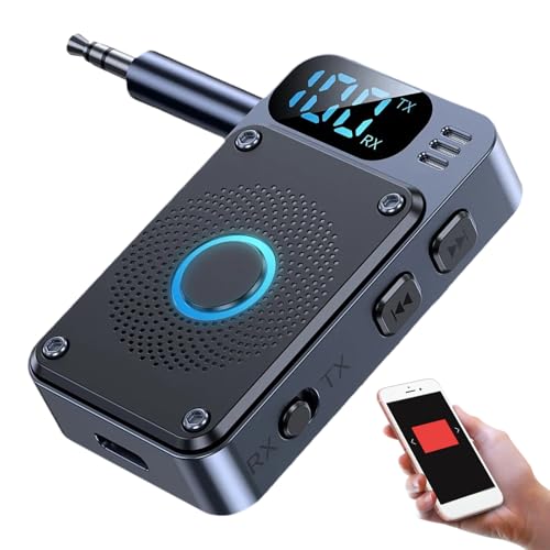 Transmetteur Audio | Transmetteur FM sans Fil | Convertisseur Audio avec Affichage numérique et...