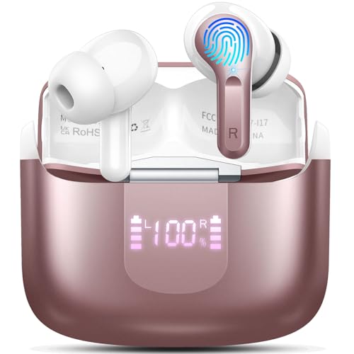 Wireless Earbuds, Bluetooth Headphones 2025 NEW Ear Buds 40H Bass Stereo in-Ear Earphones ENC Noise...