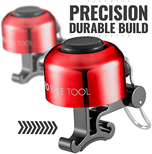 PRO BIKE TOOL Bicycle Bell for Handlebars  Crisp, Clear & Long Sound Ringer for Adults or Kids Bikes - Road, Mountain or Beach Cruiser Bikes - Bike Gifts