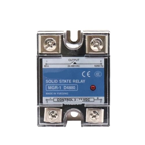 Relais statique SSR-80A MGR-1 D4880 avec dissipateur thermique pour contrôle industriel