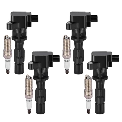 Image of 4 Ignition Coils Pack+4 Spark Plug Kit - Fix Misfires for Ford Fusion & Mercury Milan (2.3L L4) 2006-2009 - Repl. UF516 /6E5Z12029AA /SP530