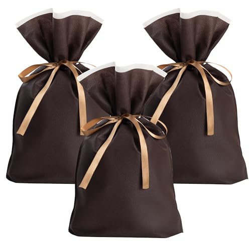 ラッピング プレゼント 袋 ギフトバッグ 【Poco'ce掲載・ふんわり不織布·リボン付き·3サイズ×5色展開】 ラッピング 袋 小 大 特大 ギフト袋 贈り物 人気 おしゃれ 収納 お祝い 記念日 結婚式 母の日 父の日 誕生日 バレンタイン クリスマス