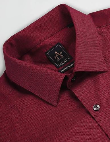 Image of Arrow Men Slim fit Cotton Heathered Long Sleeves Cutaway Collar Shirt