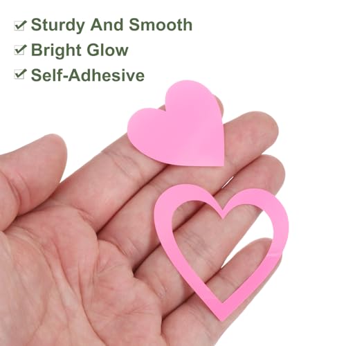 Stickers adhesivos corazones luminosos para decoración miniatura 4