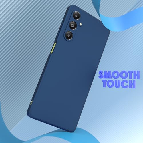 Image of Outlouders Back Cover for Samsung Galaxy A05s | Camera Protection | Durable Soft Matte Silicone Bumper Case (Blue)