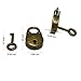 Aoyoho 4Pcs Vintage Antique Style Mini Bear Archaize Padlocks Key Lock with Key