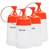 Beaupretty 密閉液漏れ防止調味料ディスペンサー サラダドレッシング用再利用可能スクイーズボトル キッチン アウトドア用 4個入りケチャップ