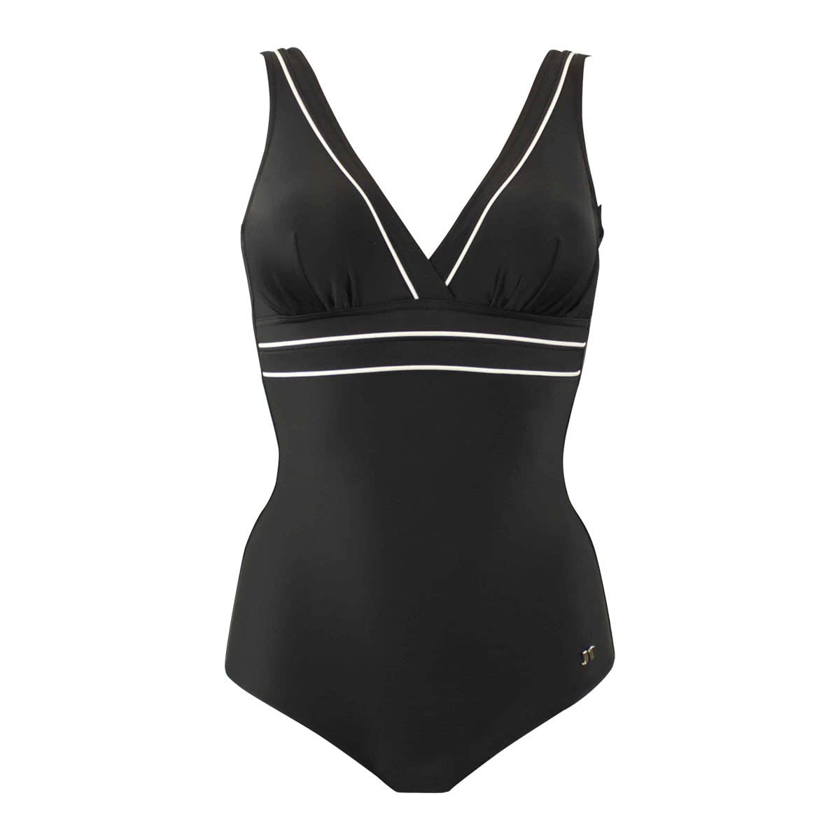 Janine Robin - Maillot de Bain 1 pièce Sculptant Java 40 - Noir - Marque Française - Haute Qualité