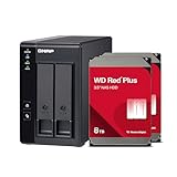 QNAP 2 Bay DAS with 8TB Storage Capacity, USB 3.2 Gen 2 Type-C, Preconfigured RAID 1 WD Red Plus HDD Bundle (TR-002-28WD-US)