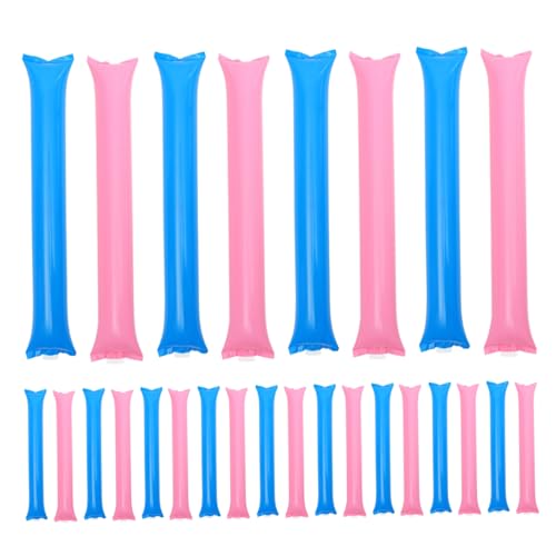 BESPORTBLE 60PCS Inflatable Cheering Sticks Lightweight Noisemakers for Basketball Football Sports Events School Team Spirit Party Props Blue Pink