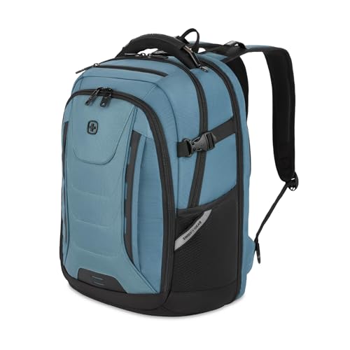 Image of SwissGear Travel Tech Pro Laptop Backpack - Fits Laptops up to 16 inch - ScanSmart TSA-Friendly Backpack with Multiple Organizer Pockets - Blue