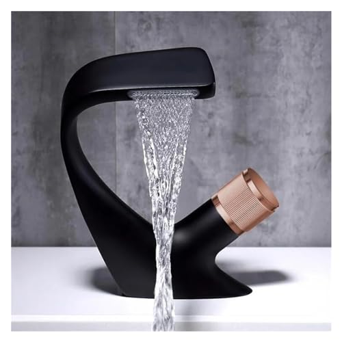 Mitigeur de salle de bain cascade pour vasque moderne et lavabo de style contemporain
