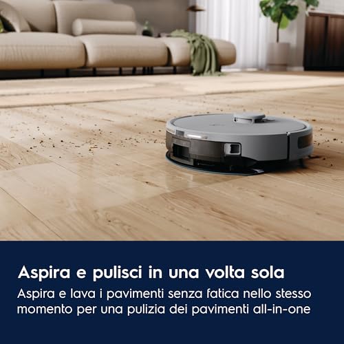 Electrolux Robot Aspirapolvere Lavapavimenti ER71UW2UG, con Navigazione Lidar, Aspirazione Potente 4000Pa, Controllo App, Svuotamento Automatico Polvere, 140 Min di Autonomia, Rilevamento Ostacoli - Immagine 5