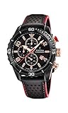 Este reloj de pulsera funcional para hombre de la marca Festina se compone de una carcasa de acero inoxidable anodizado negro y tiene un diámetro de aprox. 45 mm
