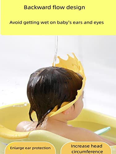 Crown Baby Shower Cap Waterproof Shampoo Hat For Children Toddler Girls Boys Protect Ears Eyes，Adjustable Silicone Hair Washing Visor Bathing Hat Bathing Crown. For Toddler, Baby, Kids, Children #TOP3