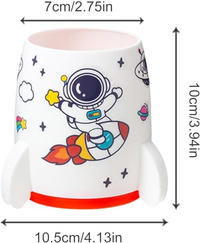 Image of AccuPrints Sumiko Sumiko Cute Astronaut Pen Pencil Holder, Pen Stand for Office Desk Organizer, Creative Pen Cup Organizer for Kids, Desk, School Classroom, Office (White)