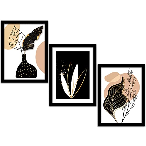Image of kotart - Wall Paintings /Posters with Frame - Paintings for Home Decor - Modern Art Framed Wall Posters /Paintings for Living Room Bedroom Office Wall Decor Set of 3 (Art 7, 19x25 inch)