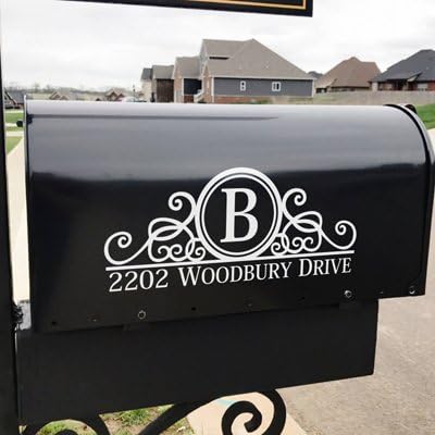 Maribeatty Mailbox Numbers Sticker Custom Made Your Name and Address Mailbox Sign Vinyl Lettering Decal Border Frame Decal Mailbox Decor โฆ