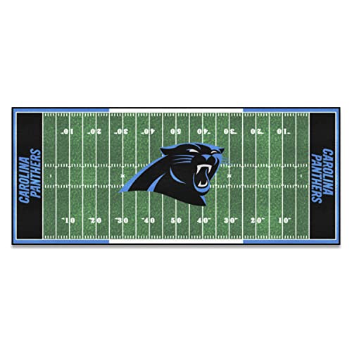 Fanmats 7346 Carolina Panthers Field Runner Rug - 30In. X 72In. #TOP20