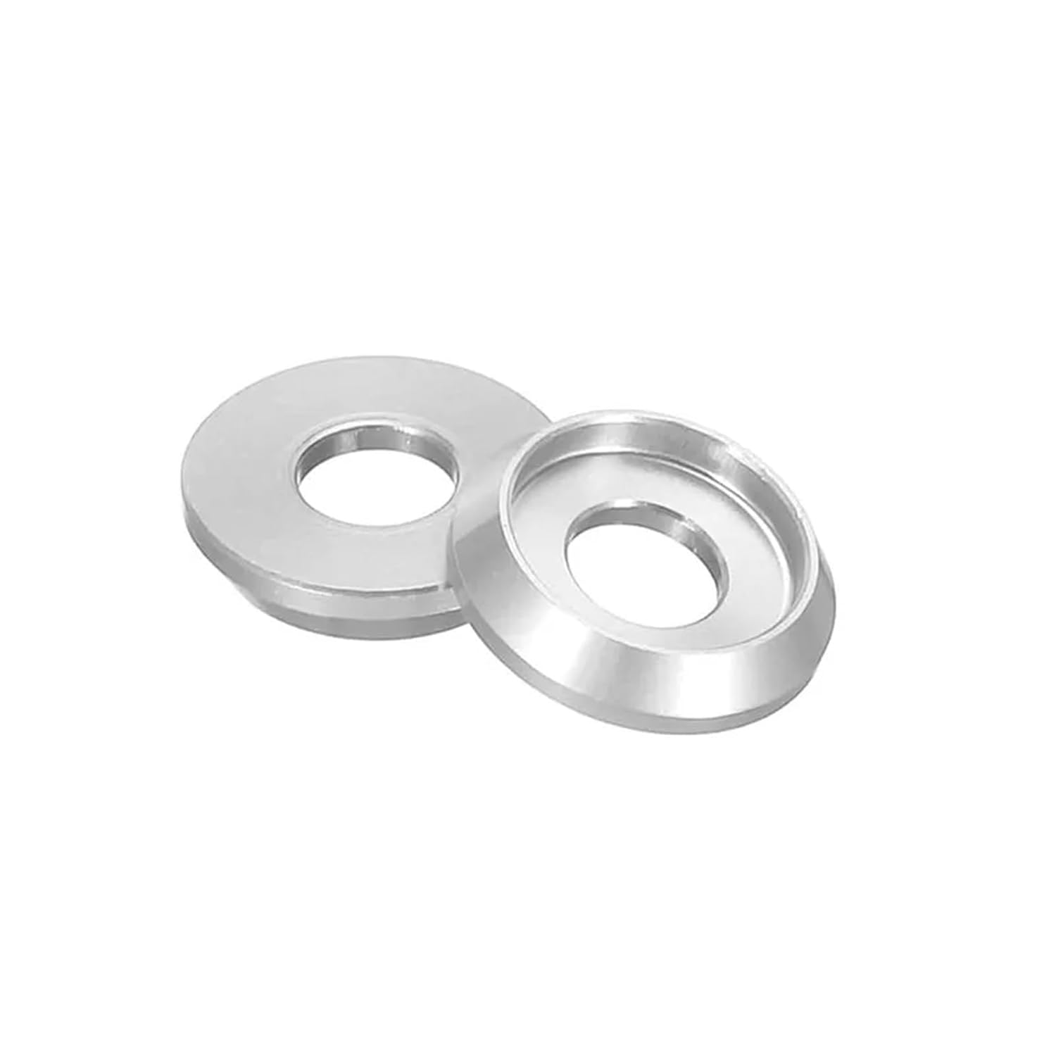 Countersunk Washer 50pcs Anodized Aluminum Alloy Cone Cup Countersunk Gaskets Shim for Screw RC/PC/Drone/Toys Parts(Light Blue,M8)
