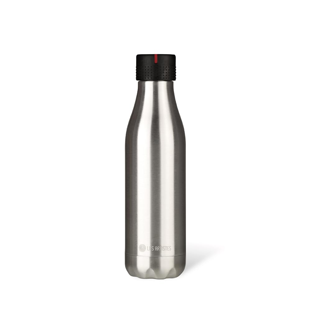 LES Artistes Paris Gourde Isotherme 500 ml Inox Bottle'Up 2.0 - Design Metallic argent