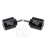 Black Handle Bar End CNC R6 Engraved Weight Slider For Yamaha YZF 06-19 R1 Slug