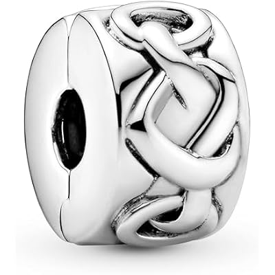 PANDORA Knotted Hearts Clip Charm - Compatible with PANDORA Moments - Gift for Her - Made with Sterling Silver - with Gift Box