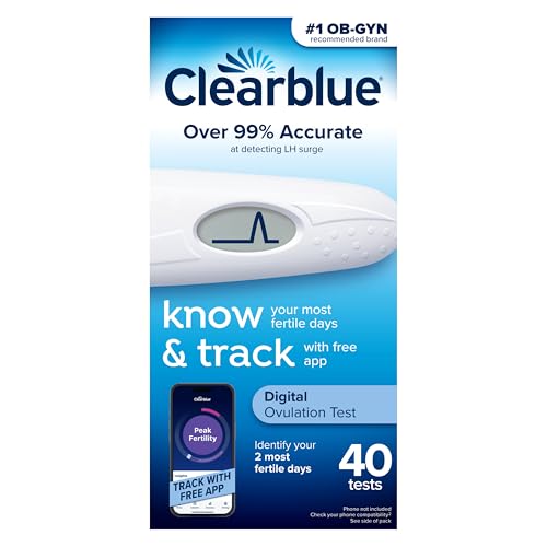 Clearblue Ovulation Test with Clear Digital Results, Over 99% Accurate at Detecting LH Surge, 40 Ct