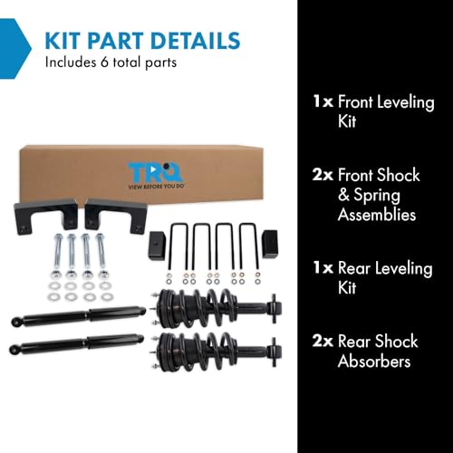 Image of TRQ Front Complete Strut & Rear Shock Absorber Kit Compatible with 2014-2019 Chevrolet GMC
