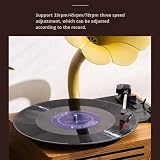 Odtwarzacz płyt winylowych w stylu vintage, gramofon stereo, podwójne głośniki, gramofon 3-biegowy, odtwarzanie Bluetooth i USB, do dekoracji domu i rozrywki muzycznej