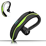Bluetooth ヘッドセット片耳 ワイヤレス イヤホン Bluetooth 耳掛け式 ブルートゥース 左右耳兼用 V5.4 マイク内蔵 Iphone Android Windows PC スマートフォンに対応 ミニ 軽量 通勤 通学 車用（グリーン）