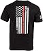 Firefighter Maltese Cross - Fire Fighter Rescue Courage Honor Red Line T-Shirt-(Black,L)