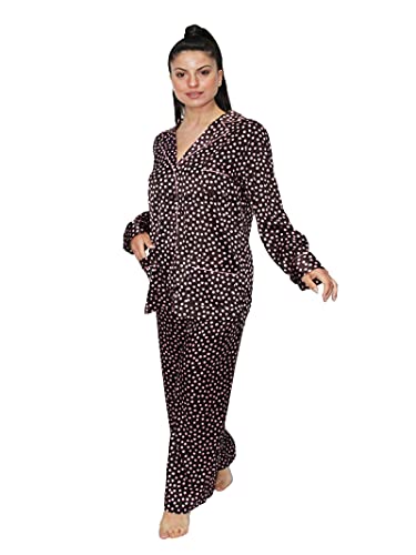 Pyjama en pure soie MARJOLAINE à pois pour retrouver un sommeil doux et sans irritation