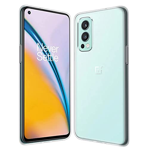 Image of NISHTECH for OnePlus Nord 2 5G Premium Transparent Hybrid Soft Slim Dust Proof Silicone Back Case Cover with Camera Protection