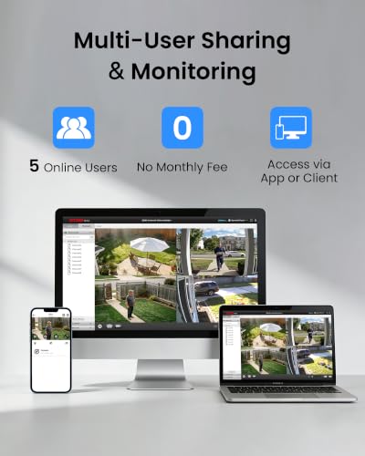 Image of ZOSI 8CH 3K Lite Security Camera System, 4X Home CCTV Cameras, 500GB HDD