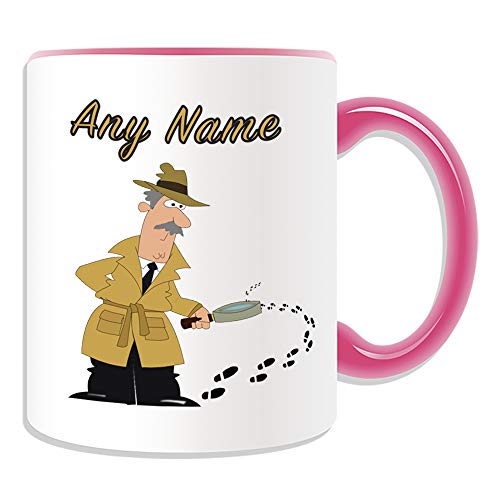 UNIGIFT Mug personnalisable avec inscription « Inspecteur » (couleur de l'occupation) - Message unique - Job Sherlock Holmes Agency policier policier enquêteur Cover