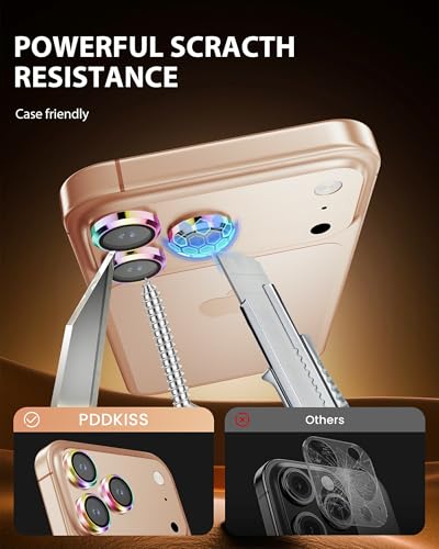 Image of PDDKISS 2 Pack Privacy Screen Protector for iPhone 17 6.3 inch+ 2 Pack Camera Lens Protector, Purple Gradient Anti Spy Tempered Glass, Auto Alignment Kit