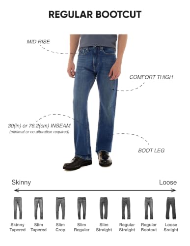 Image of Flying Machine Men's Bootcut Fit Jeans| Solid | Mid Rise | Stretchable | Jeans for Man