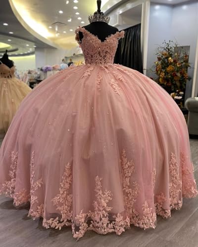 2025 V Neck Off The Shoulder Ball Gown See Through Waist Quinceanera Evening Formal Party Dresses Lace Long3