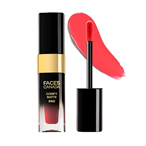 Image of FACESCANADA Comfy Matte Pro Liquid Lipstick - Dallying Pink 12, 5.5 ml | 10HR Longstay | Intense Color | Macadamia Oil & Olive Butter Infused | Lightweight Super Smooth | No Dryness | No Alcohol