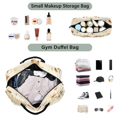 Weekender Bags Travel Duffel Gym Bag Duck Carry on Overnight Tote Bag with Toiletry Bag for Airplane Travel Trip Gym Yoga4