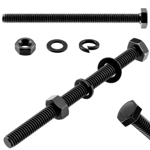 TXXATX Sechskantschrauben M6x100mm Schrauben M6 Schwarz Verzinkt 40 Sets