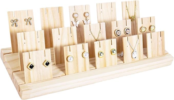Image of Jewelary Boxes (15 Earring Card Stand Wooden)