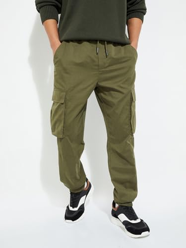 Image of Max Men's Relaxed Fit Low Rise URB N Solid Cargo Joggers