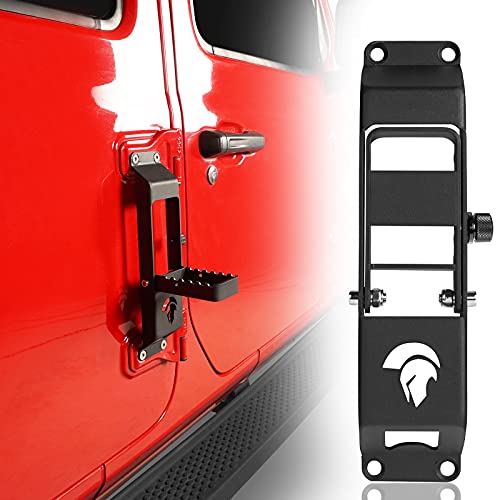 Hooke Road Steel Door Hinge Step Compatible with Jeep Wrangler JL & Gladiator JT 18-25