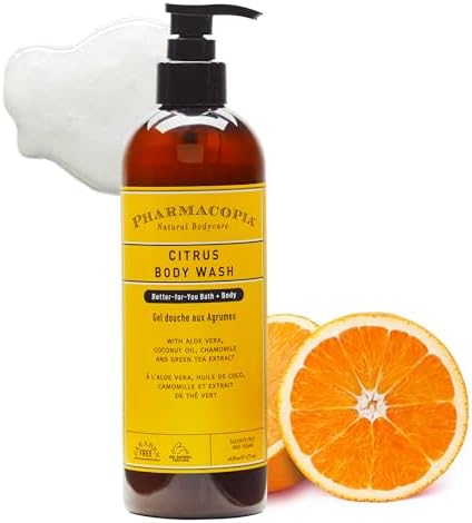 Pharmacopia Citrus Body Wash - Natural Shower Gel - 16 oz
