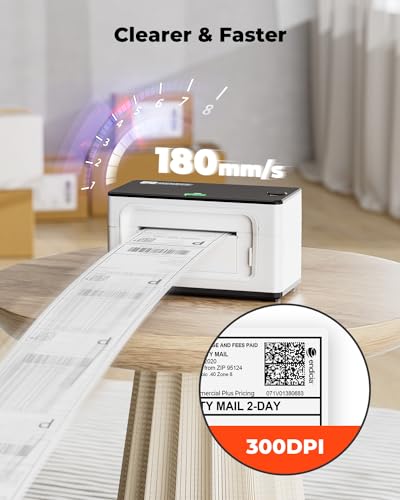 Báscula postal digital Munbyn 660lb con impresora térmica miniatura 6